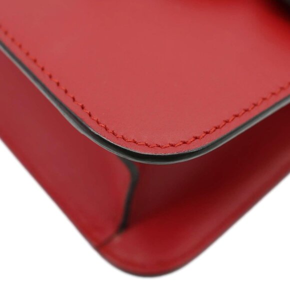 Gucci Pearly Peony Leather Chain Shoulder Bag Red 432281 - Picture 8 of 13